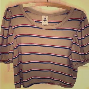 Free People We the Free XS striped crop top